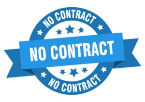 No Contract Round Ribbon Isolated Label Sign Sticker 193013132 300x212